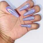New Year's Nails - Purple Chrome
