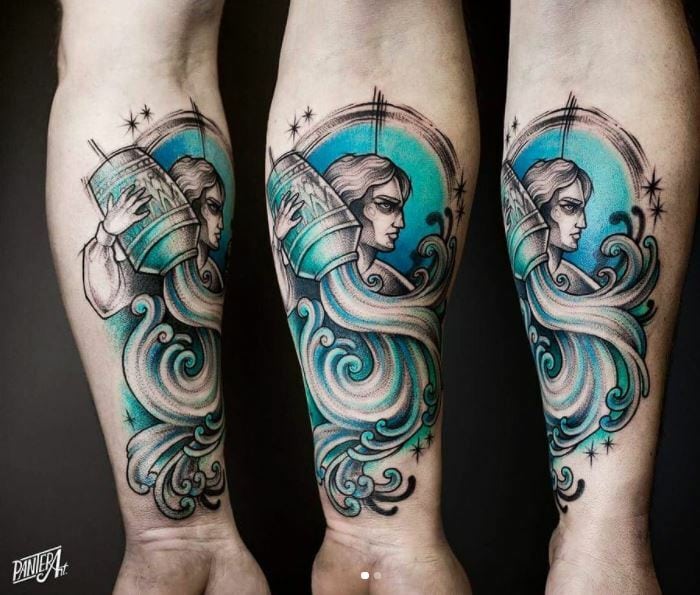 Constellation Aquarius Tattoo  Aquarius tattoo Tattoos Tattoos for guys