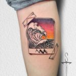 Aquarius Tattoos - Wave Polaroid and stick tape
