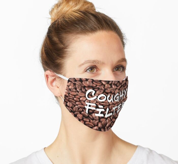 Breakfast puns - Coffee filter mask