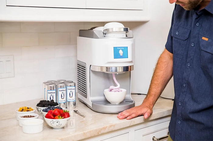 ColdSnap Ice Cream Maker - making soft serve