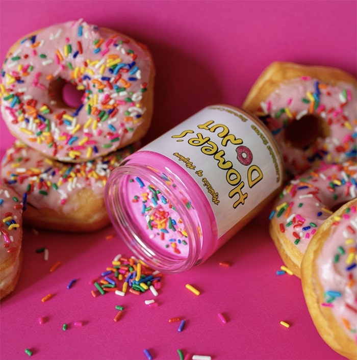 Donut Gift Ideas - Home Simpson Pink Donut Candle