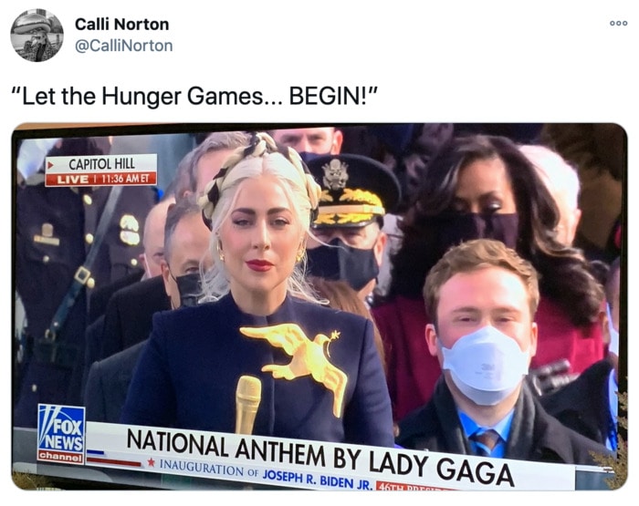 Inauguration Day Tweets Memes - Lady Gaga Hunger Games