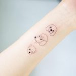 Minimalist Tattoos - Dog faces outline