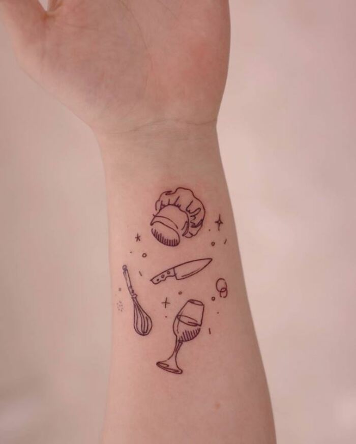 11 Cute Baker Tattoos Thatll Make You Want to Break Out Your Stand Mixer   POPSUGAR  Baker tattoo Culinary tattoos Cupcake tattoos