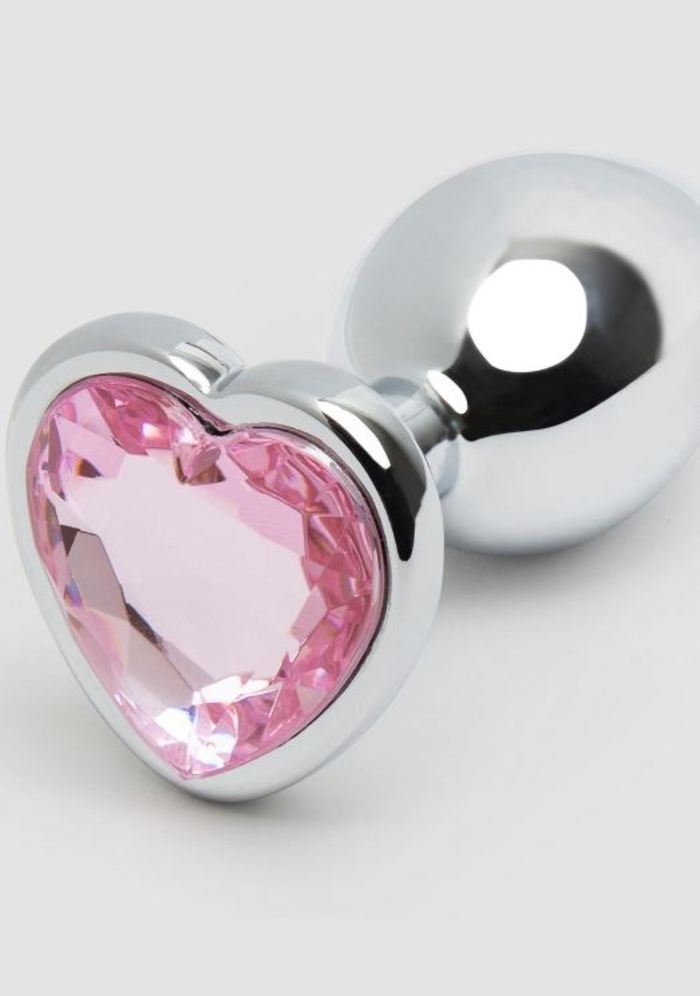Valentines Day Sex Toys - Jeweled Heart Metal Beginner's Butt Plug