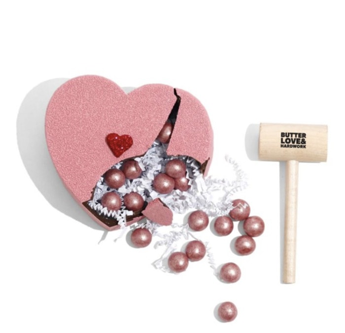 Breakable Chocolate Heart - sparkly pink Williams Sonoma