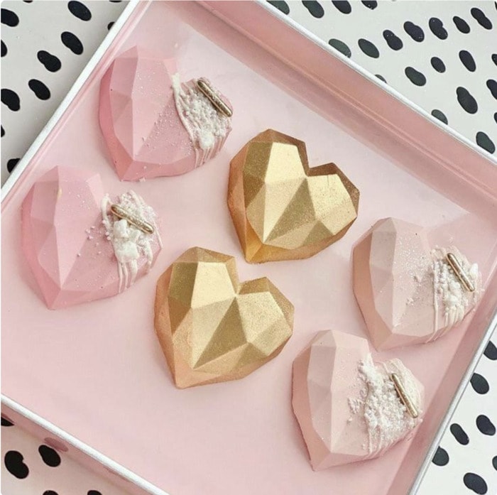 Breakable Chocolate Hearts - Mini Pink Valentine