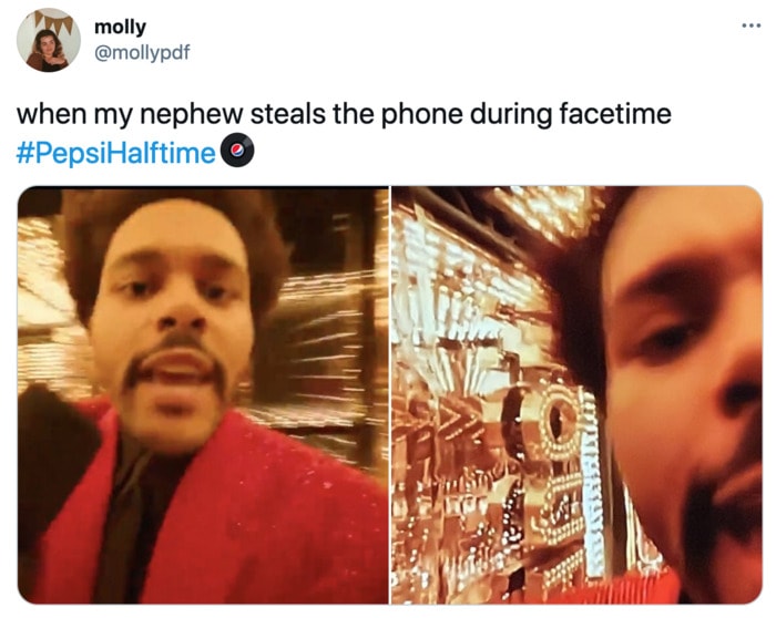 Super Bowl Tweets - nephew facetime weekend