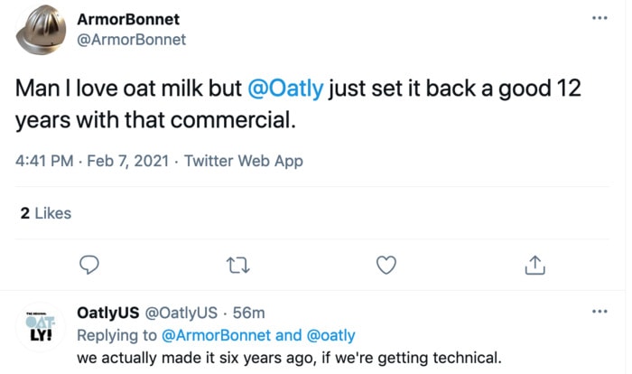 Super Bowl Tweets - Oatly