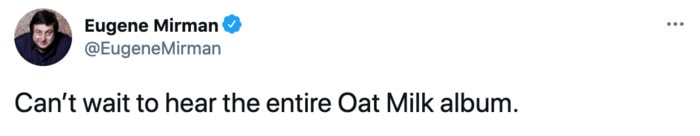 Super Bowl Tweets - Oat milk