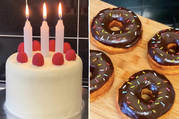 Tik Tok Chef Food Emoji - Birthday Cake and Donuts