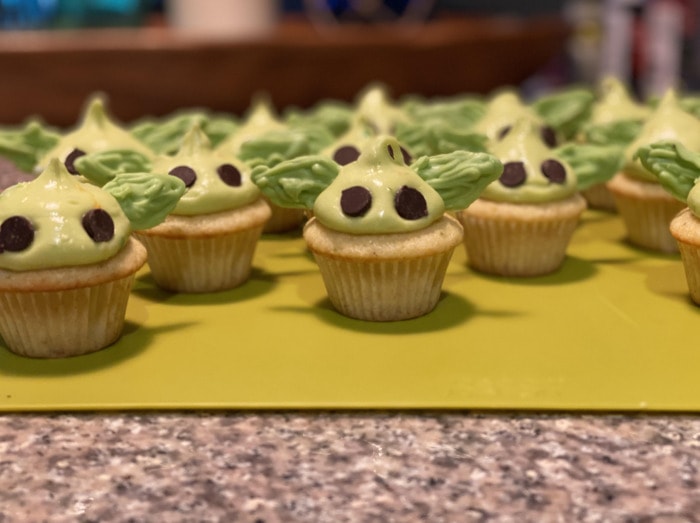 Baby Yoda Cupcakes - key lime yoda cupcakes