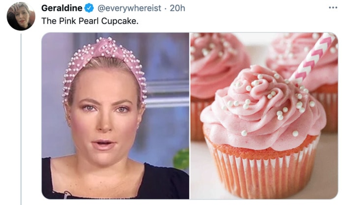 Meghan McCain Hairstyle as Dessert - Pink Cupcake