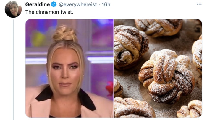 Meghan McCain Hairstyle as Dessert - Cinnamon Twist