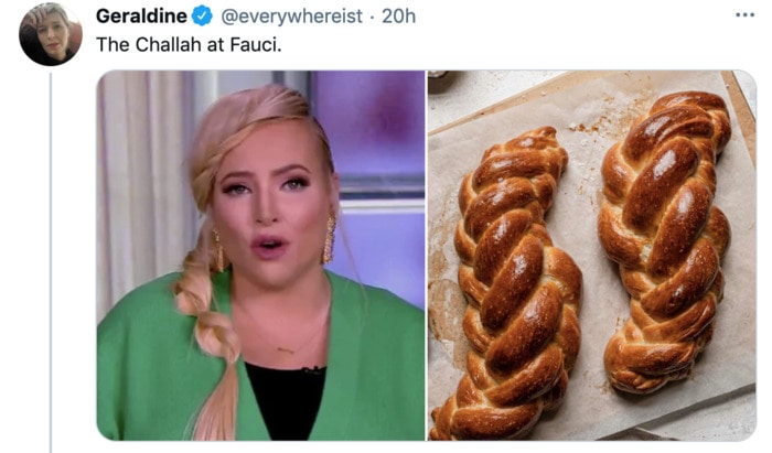 Meghan McCain Hairstyle as Dessert - Challah