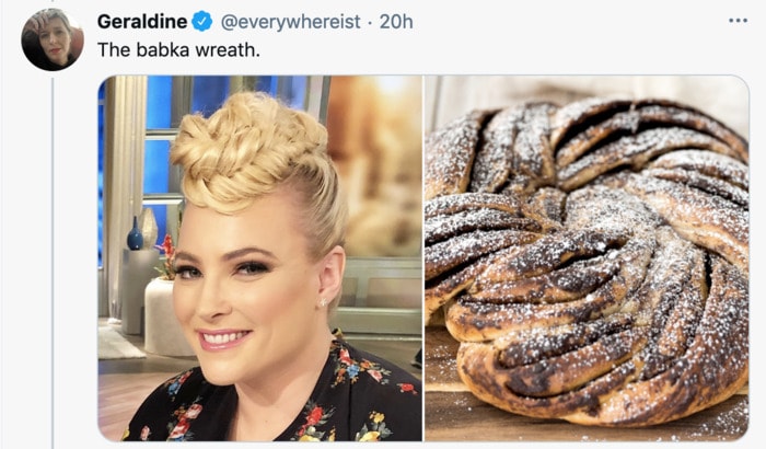 Meghan McCain Hairstyle as Dessert - Babka