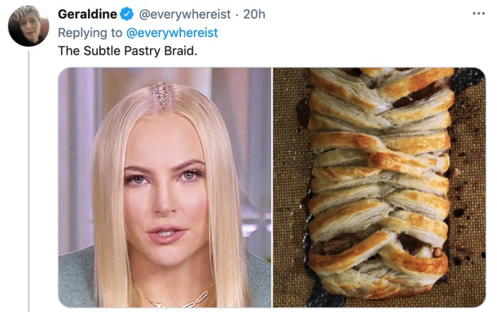 Meghan McCain Hairstyle as Dessert - Pastry Braid