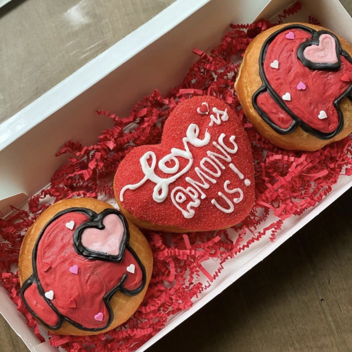Valentine's Day Donuts - Love is Among Us donuts