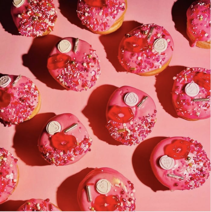 Valentine's Day Donuts - pink lips donuts