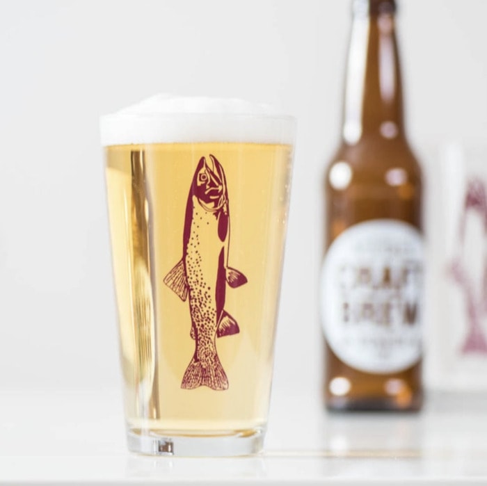 Valentines Day Gifts - gone fishin' pint glasses