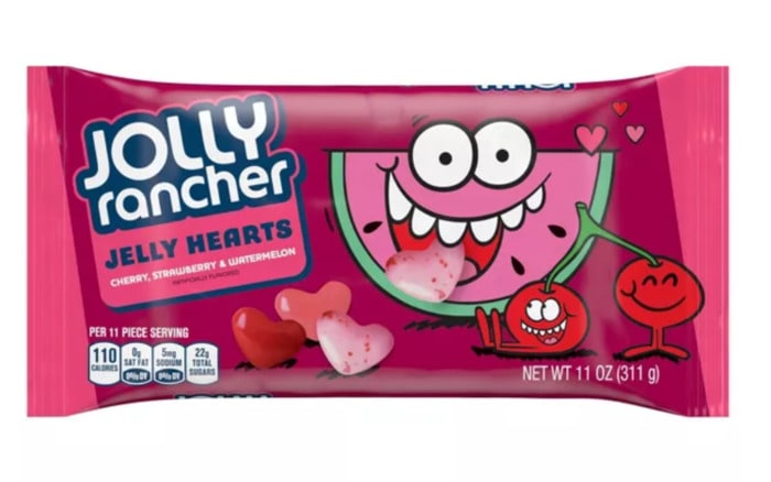 Valentines Day Snacks - Jolly rancher jelly hearts