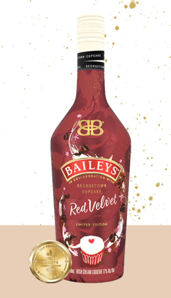 Valentines Day Snacks - Bailey's red velvet liquor