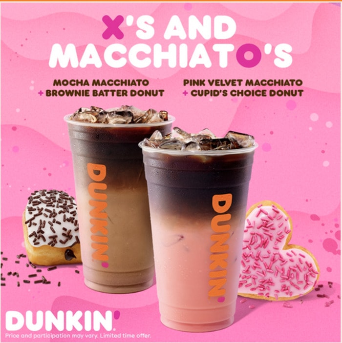 Valentines Day Snacks - dunkin macchiato