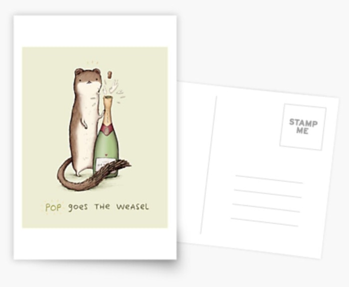 Wine Puns - pop goes the weasel