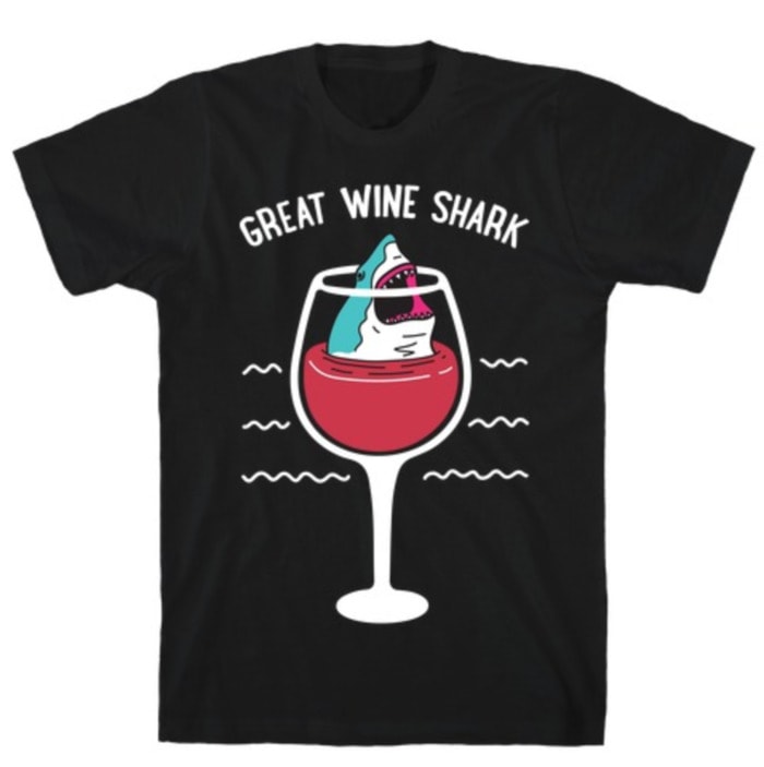 Wine Puns - great wine shark