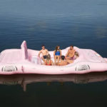 Inflatable Pink Limo - on lake