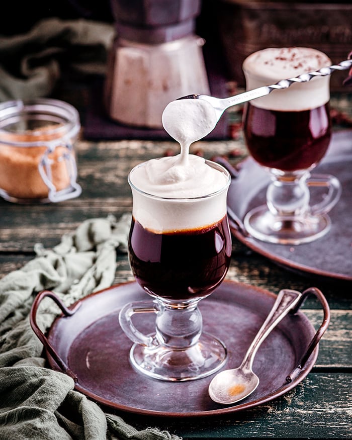 Irish Coffee - cream added