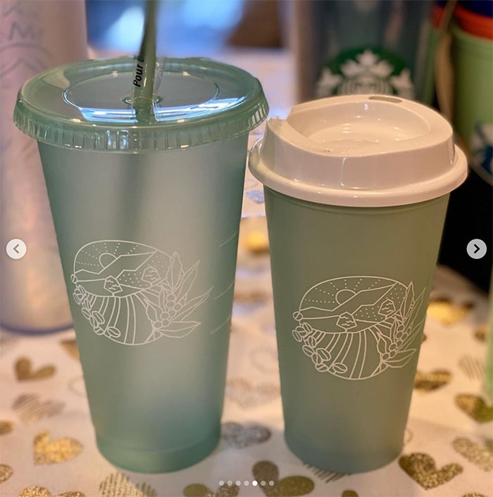 Starbucks Spring Cups - Green Geometic Tumbler and Mug