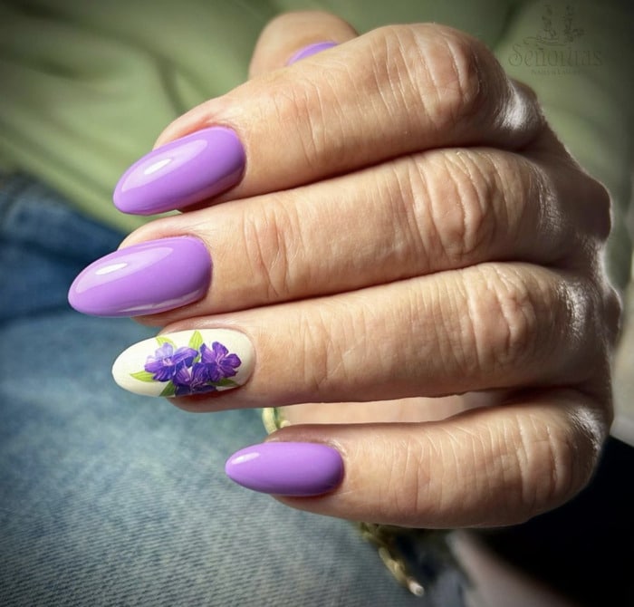 Spring Nail Designs - purple violet nails