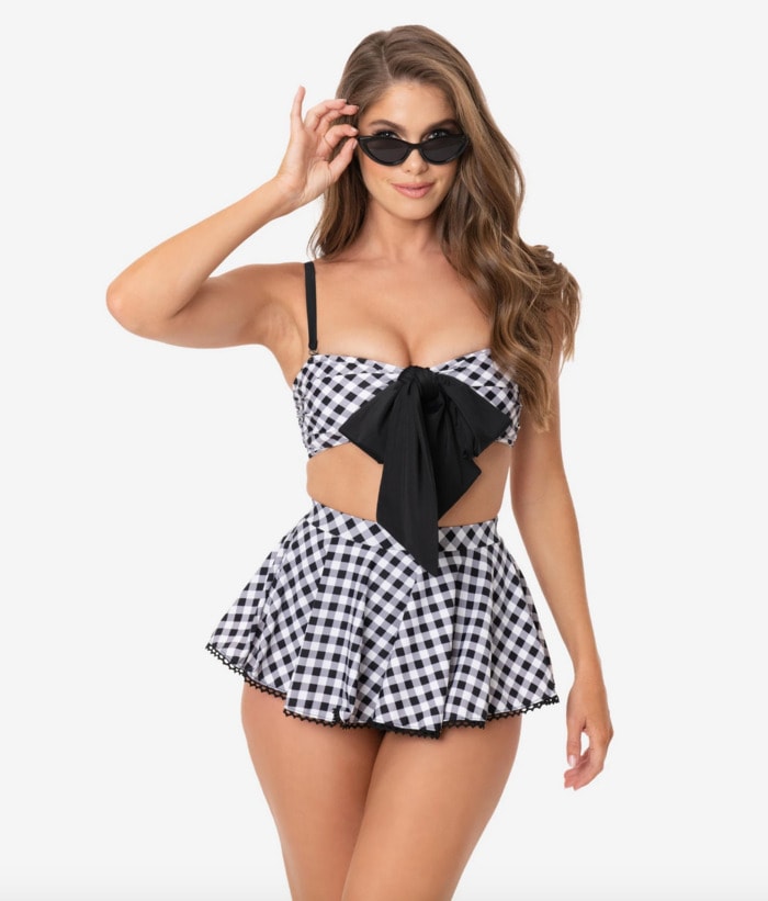 Best Swimsuits 2021 - Unique Vintage gingham retro bikini