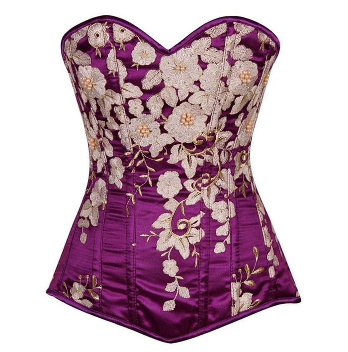 Corset Roundup - Violet Vixen royal floral crush purple corset