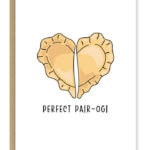 Cute Puns - Perfect pair-ogi pierogi greeting card