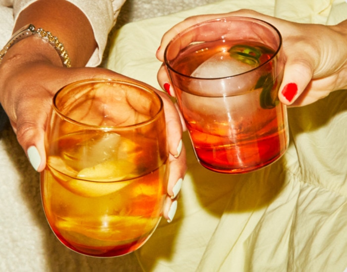 Grapefruit Jalapeño - clinking cocktail glasses