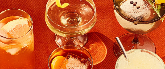 Grapefruit Jalapeño - cocktails on red table