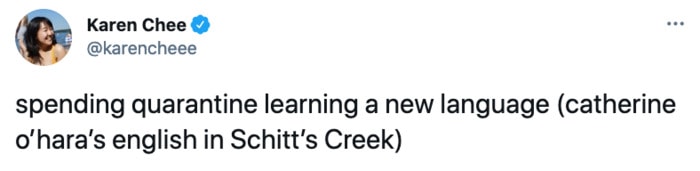 Schitt's Creek memes - Moira Rose new language