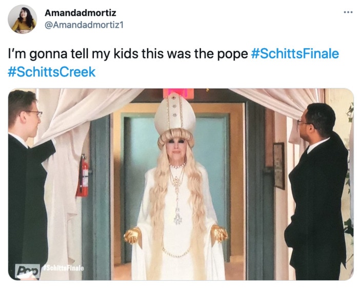 Schitt's Creek memes - Moira Rose the Pope