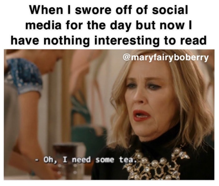Schitt's Creek memes - social media giving us tea