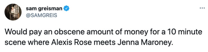 Schitt's Creek memes - Alexis Rose meets Jenna Maroney