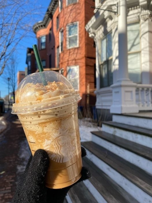 Starbucks Girl Scout Cookie Drinks - toffeetastic frappuccino