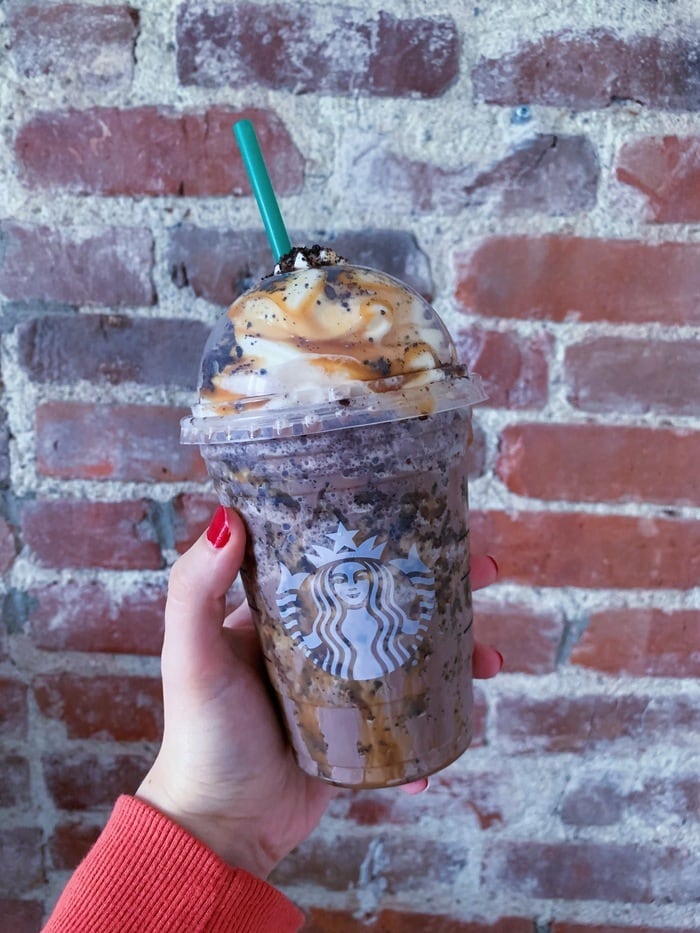 Starbucks Girl Scout Drinks - caramel chocolate chip cookie frappuccino