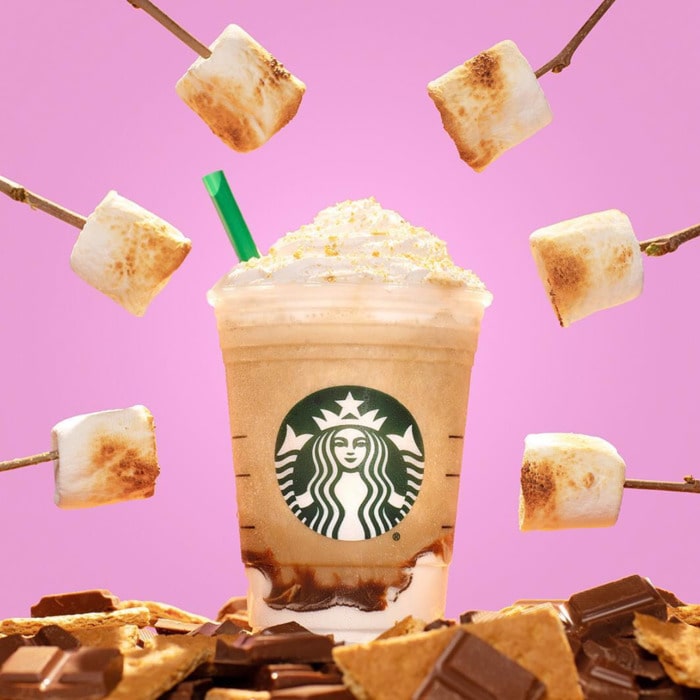 Starbucks Girl Scout Drinks - smore marshmallow frappuccino