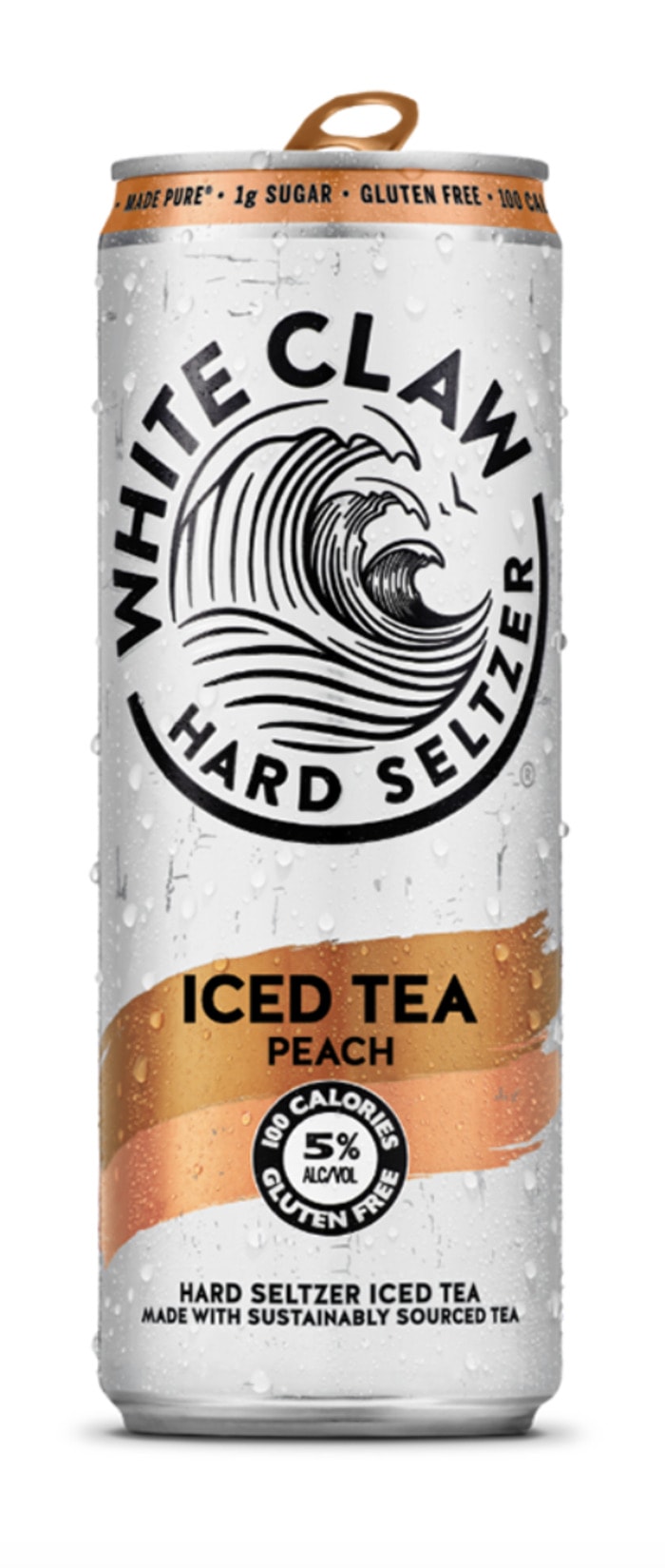 White Claw Iced Tea - peach flavored hard seltzer tea