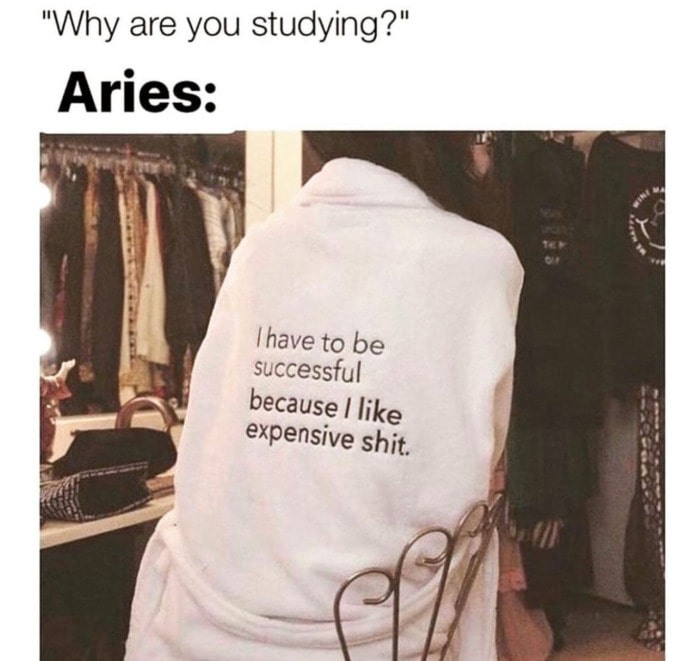 Aries Memes - expensive taste