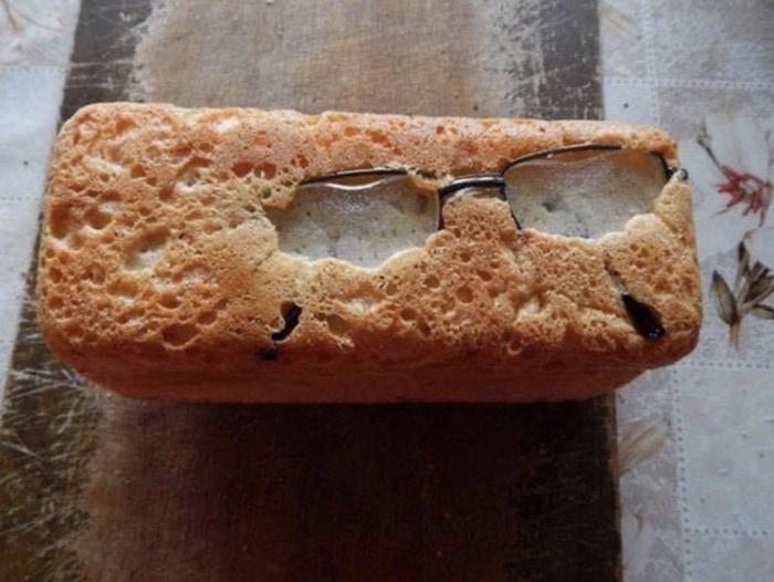 Hidden Things Unexpected - glasses baked in bread