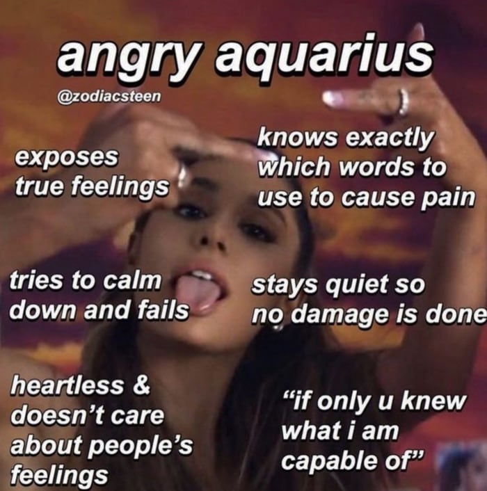 When aquarius man is angry